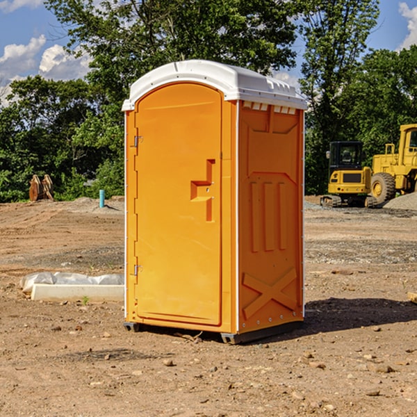 can i customize the exterior of the portable toilets with my event logo or branding in Highlandville IA